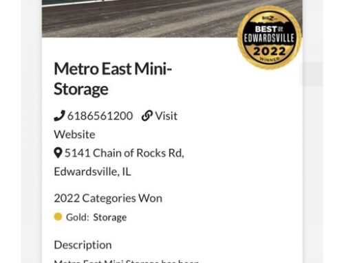 Metro East Mini Storage named Best of Edwardsville 2022!